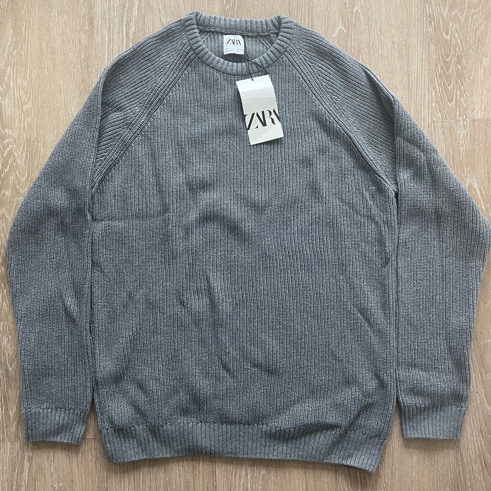Zara knitted grey sweater
